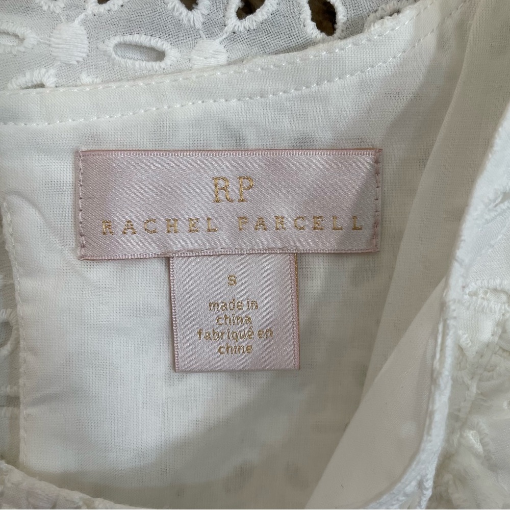 Rachel Parcell White Eyelet Ruffle Blouse - Picture 5 of 8